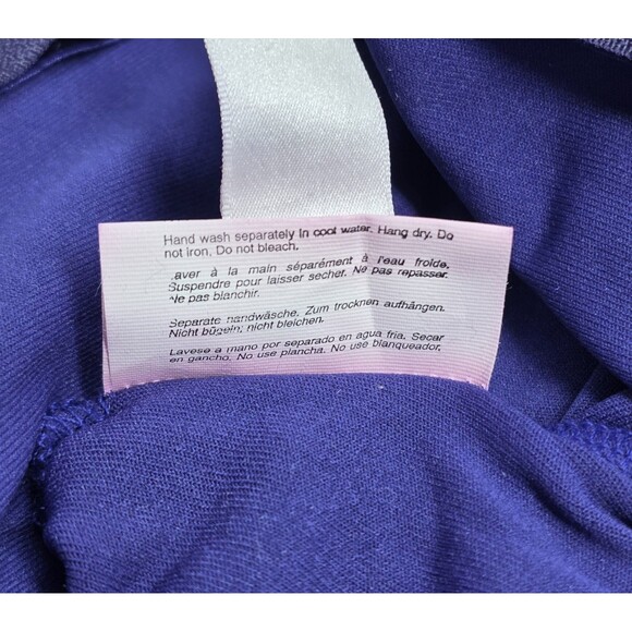 Gilda Marx XS Crushed Velvet High Neck Keyhole LS Skirt Leotard Dress Purple Y/J - Picture 14 of 16